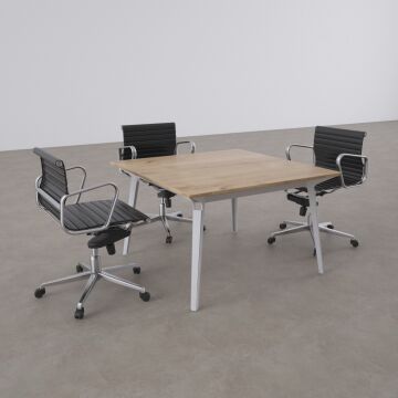 Nova Kare Toplantı Masası S 120x120 - Meşe