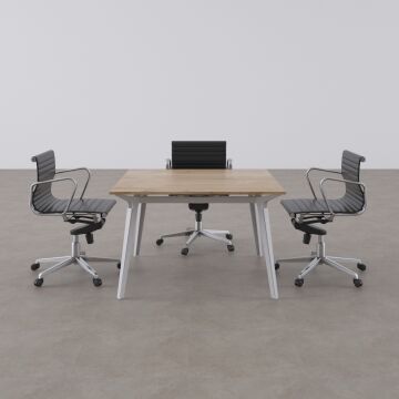 Nova Kare Toplantı Masası S 120x120 - Meşe