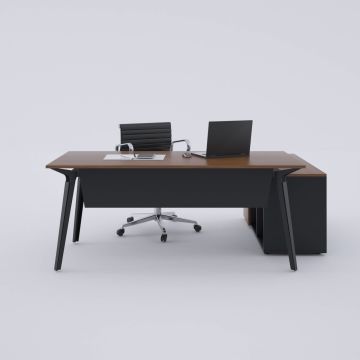 Nova 120cm Alt Etajerli Çalışma Masası 160x80 - Ceviz