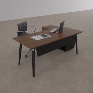 Nova 120cm Alt Etajerli Çalışma Masası 160x80 - Ceviz