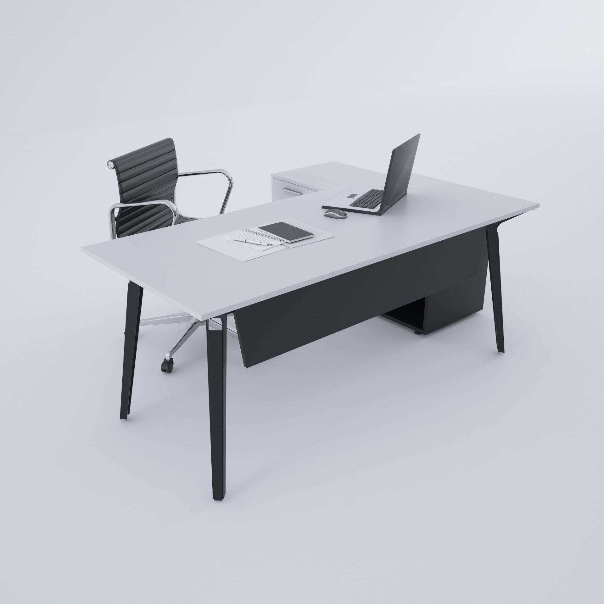 Nova 120cm Alt Etajerli Çalışma Masası 180x80 - Beyaz