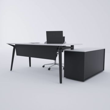 Nova 120cm Alt Etajerli Çalışma Masası 180x80 - Beyaz