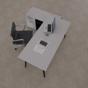 Nova 120cm Alt Etajerli Çalışma Masası 180x80 - Beyaz