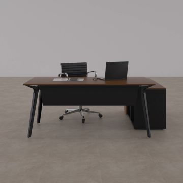 Nova 120cm Alt Etajerli Çalışma Masası 180x80 - Ceviz