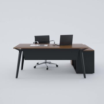 Nova 120cm Alt Etajerli Çalışma Masası 200x80 - Ceviz