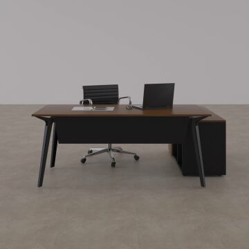 Nova 120cm Alt Etajerli Çalışma Masası 200x80 - Ceviz