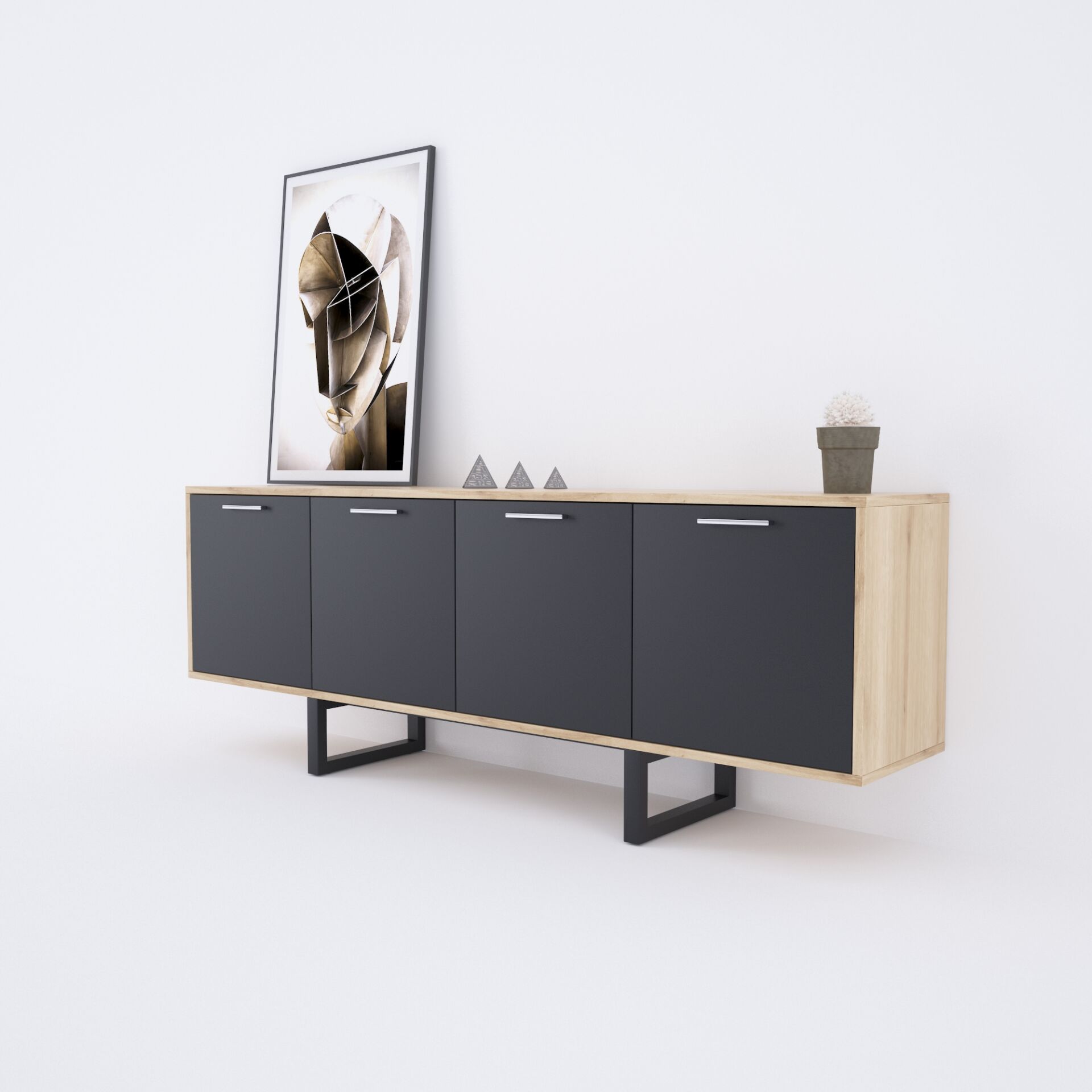 Kabin Meşe+Antrasit