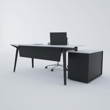 Nova 80cm Alt Etajerli Çalışma Masası 140x80 - Beyaz