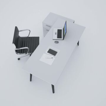 Nova 80cm Alt Etajerli Çalışma Masası 140x80 - Beyaz