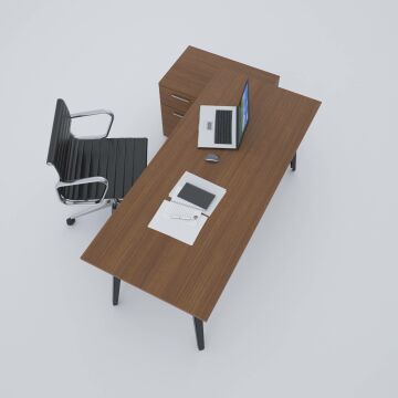 Nova 80cm Alt Etajerli Çalışma Masası 140x80 - Ceviz