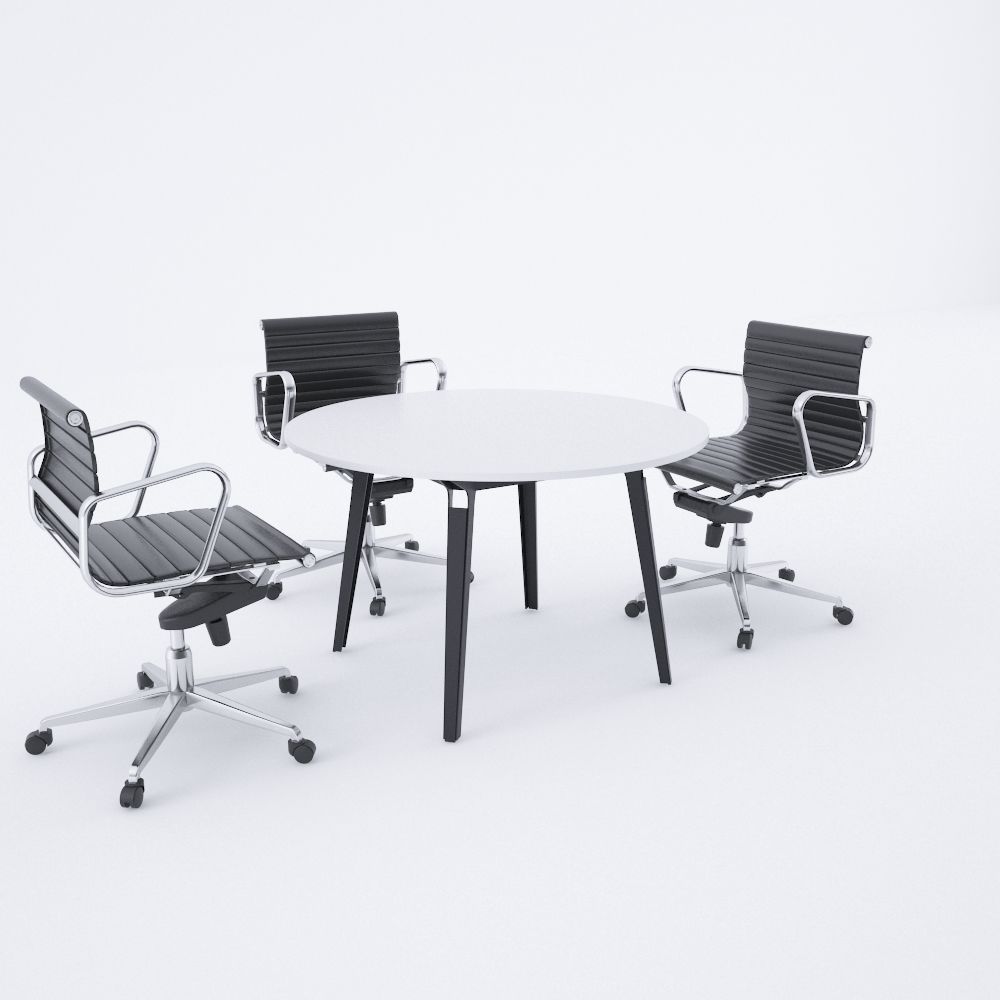 Nova Daire Toplantı Masası S 110x110 - Beyaz