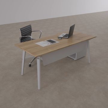 Nova 80cm Alt Etajerli Çalışma Masası 140x80 - Meşe