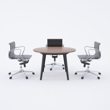 Nova Daire Toplantı Masası S 110x110 - Ceviz