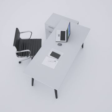 Nova 80cm Alt Etajerli Çalışma Masası 160x80 - Beyaz