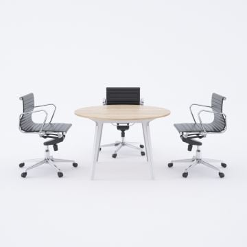 Nova Daire Toplantı Masası S 110x110 - Meşe