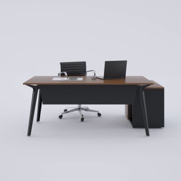 Nova 80cm Alt Etajerli Çalışma Masası 160x80 - Ceviz