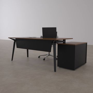 Nova 80cm Alt Etajerli Çalışma Masası 160x80 - Ceviz