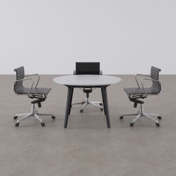 Nova Daire Toplantı Masası S 120x120 - Beyaz