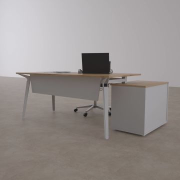 Nova 80cm Alt Etajerli Çalışma Masası 160x80 - Meşe