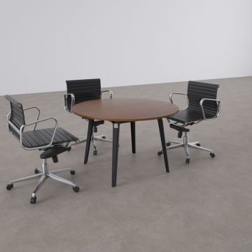 Nova Daire Toplantı Masası S 120x120 - Ceviz