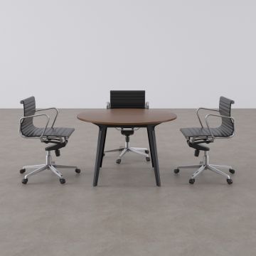 Nova Daire Toplantı Masası S 120x120 - Ceviz