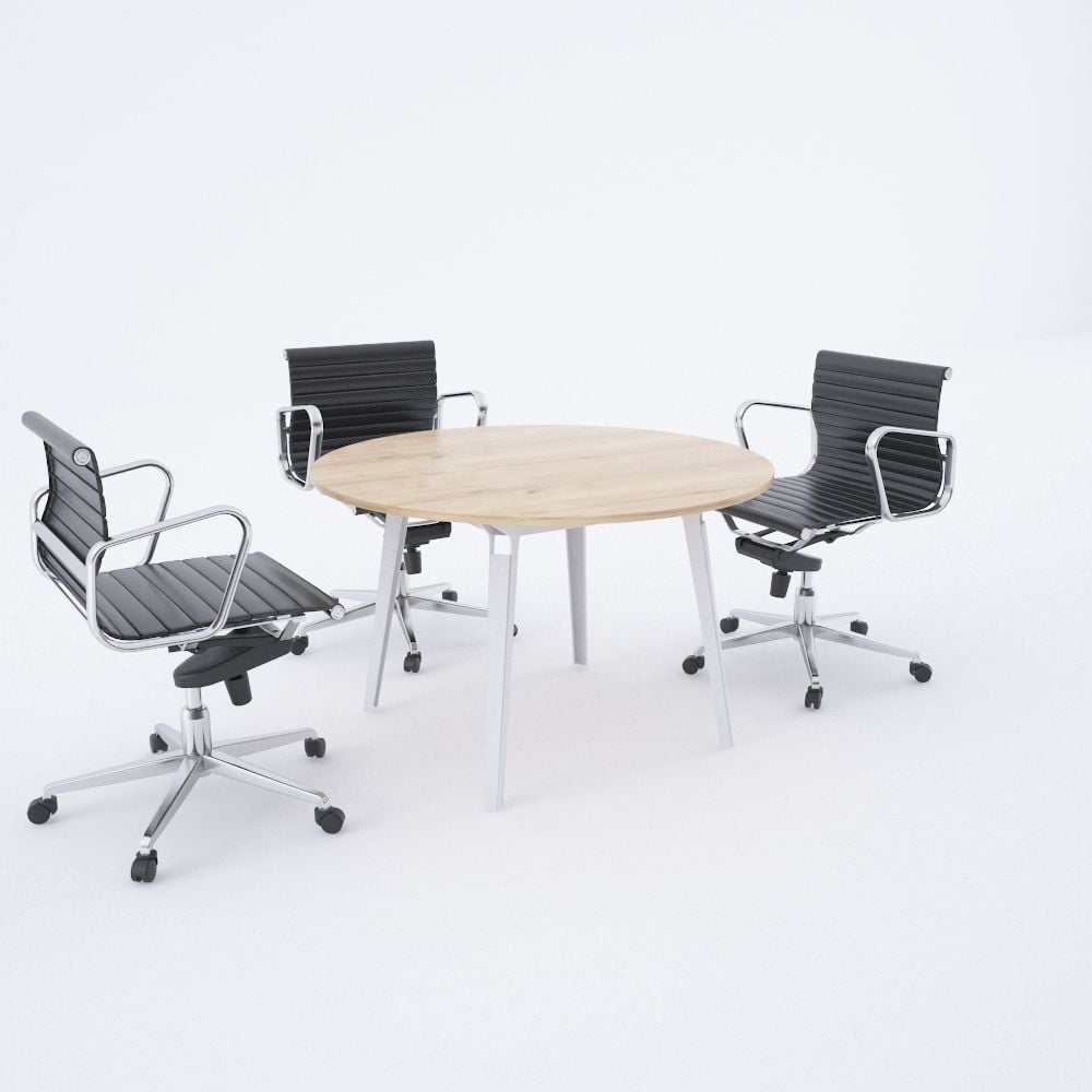 Nova Daire Toplantı Masası S 120x120 - Meşe