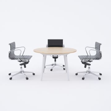 Nova Daire Toplantı Masası S 120x120 - Meşe