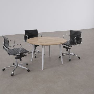 Nova Daire Toplantı Masası S 120x120 - Meşe