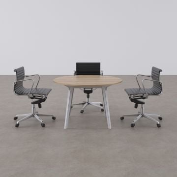 Nova Daire Toplantı Masası S 120x120 - Meşe