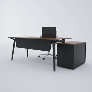 Nova 80cm Alt Etajerli Çalışma Masası 180x80 - Ceviz