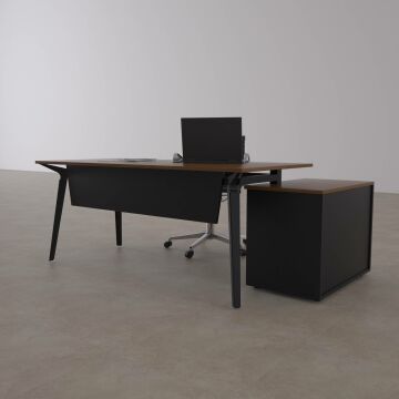 Nova 80cm Alt Etajerli Çalışma Masası 180x80 - Ceviz