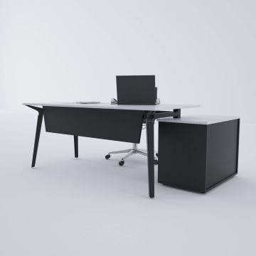 Nova 80cm Alt Etajerli Çalışma Masası 200x80 - Beyaz