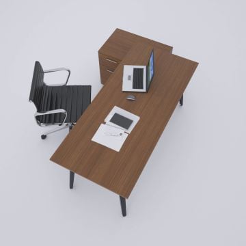 Nova 80cm Alt Etajerli Çalışma Masası 200x80 - Ceviz