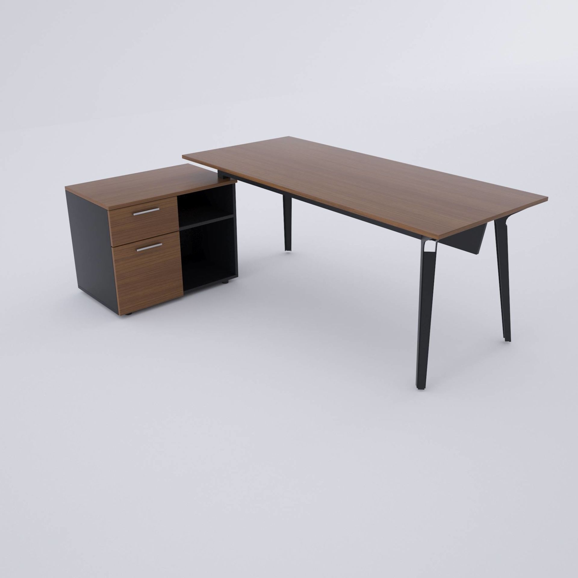 Nova 80cm Alt Etajerli Çalışma Masası 200x80 - Ceviz