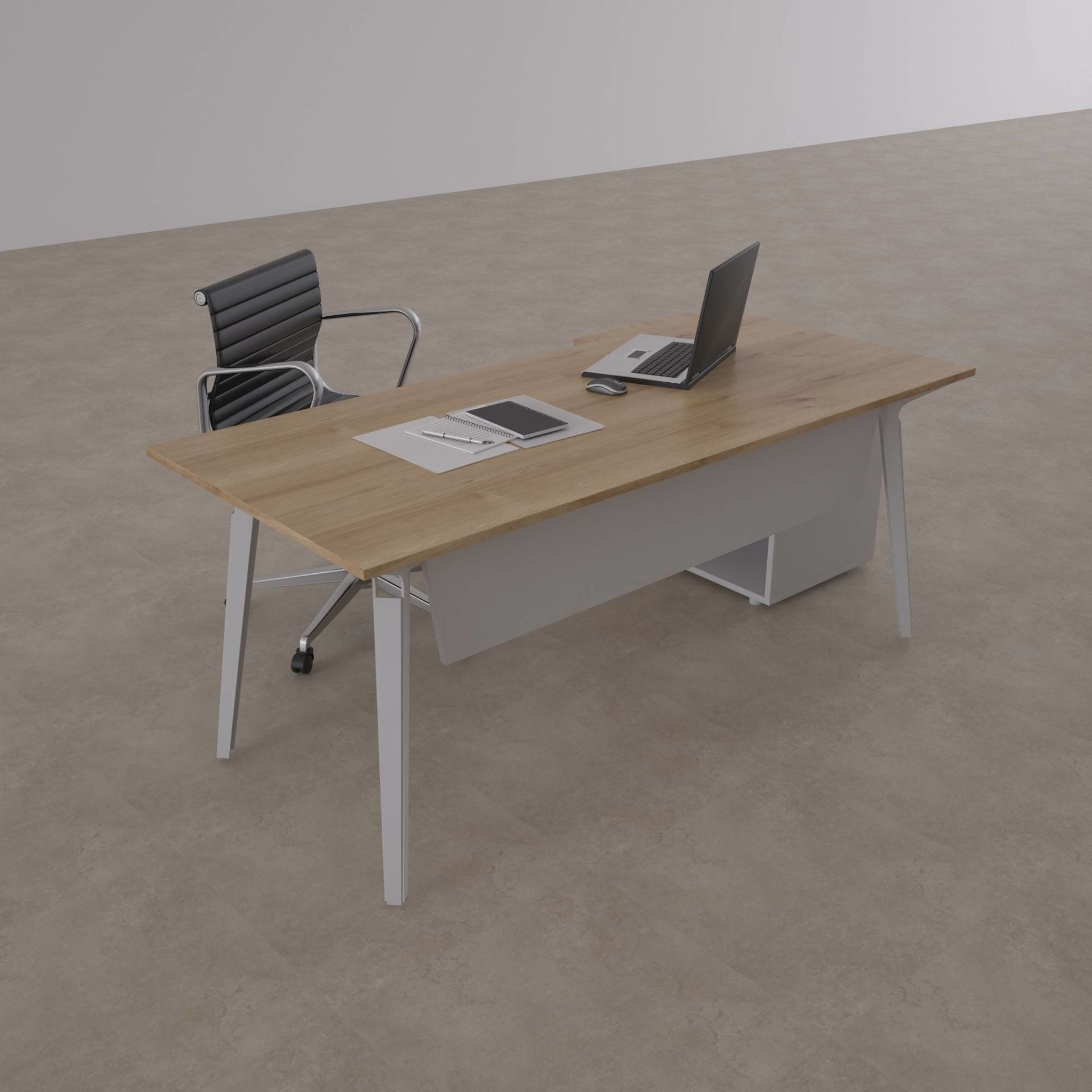 Nova 80cm Alt Etajerli Çalışma Masası 200x80 - Meşe