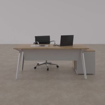 Nova 80cm Alt Etajerli Çalışma Masası 200x80 - Meşe