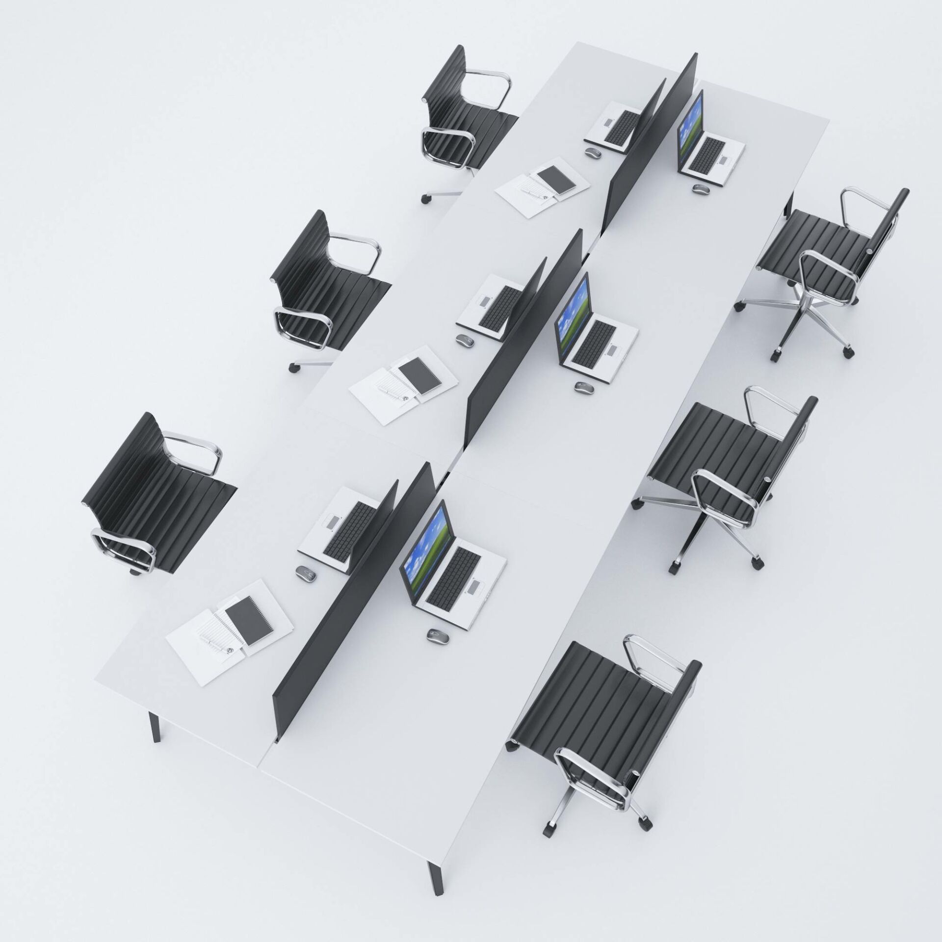 Nova Altılı Çalışma Masası 300x140 - Beyaz