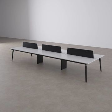 Nova Altılı Çalışma Masası 360x140 - Beyaz