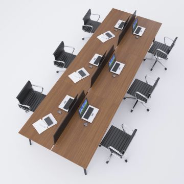 Nova Altılı Çalışma Masası 360x140 - Ceviz