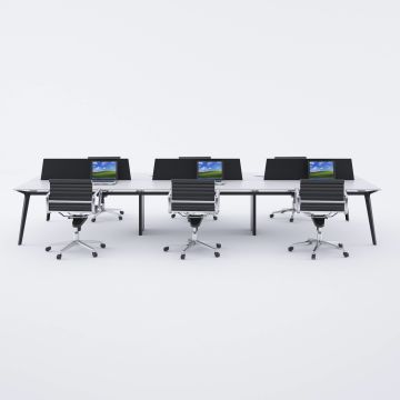 Nova Altılı Çalışma Masası 420x140 - Beyaz