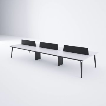 Nova Altılı Çalışma Masası 420x140 - Beyaz