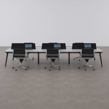 Nova Altılı Çalışma Masası 420x140 - Beyaz