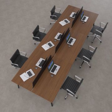 Nova Altılı Çalışma Masası 420x140 - Ceviz