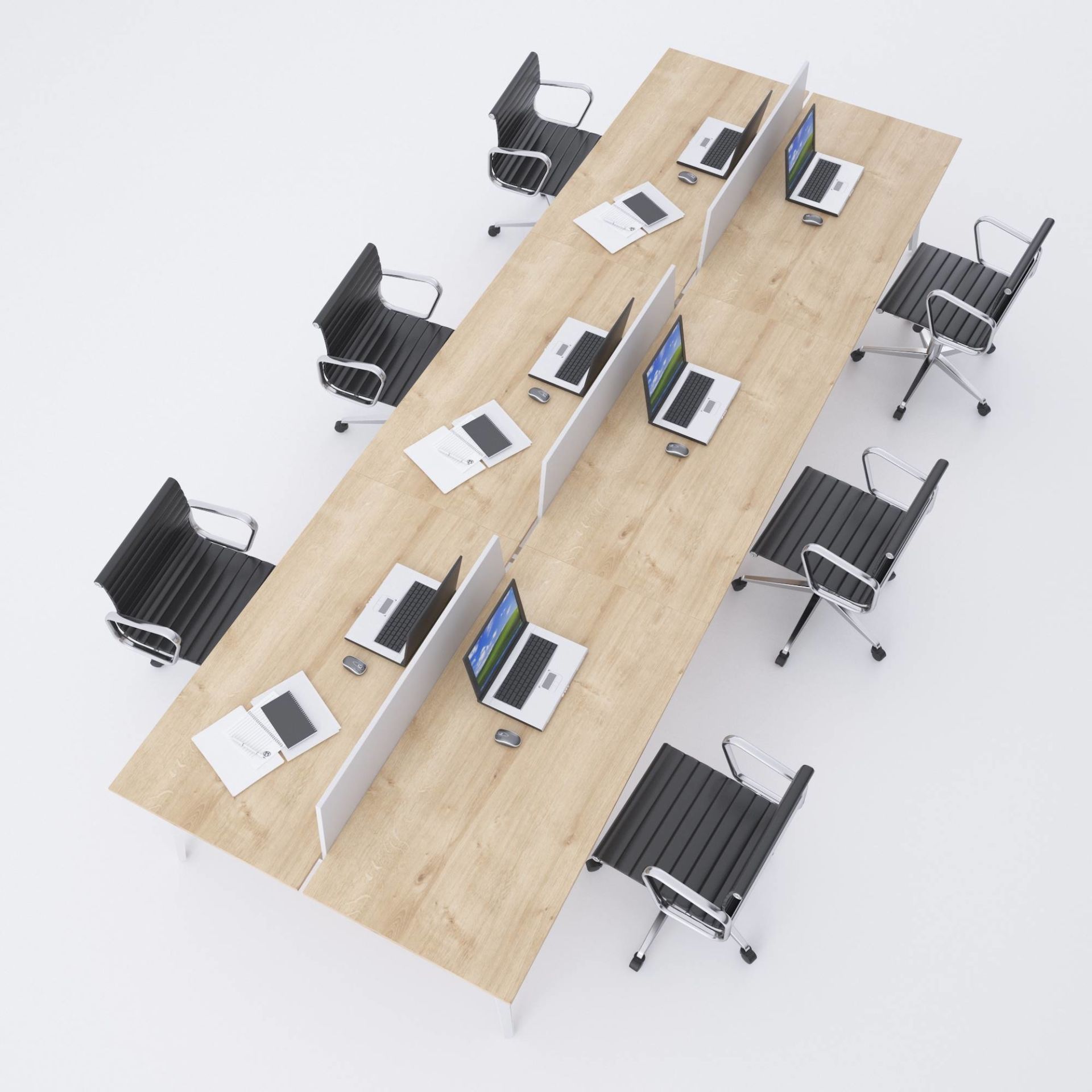 Nova Altılı Çalışma Masası 420x140 - Meşe