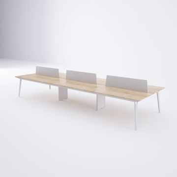 Nova Altılı Çalışma Masası 420x140 - Meşe