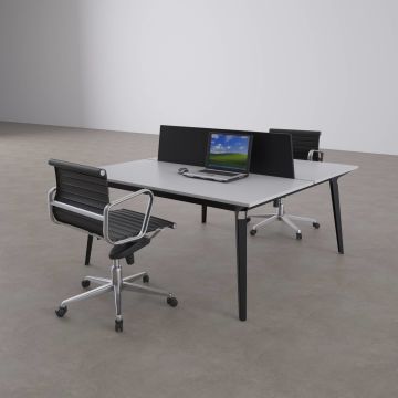 Nova İkili Çalışma Masası 120x140 - Beyaz