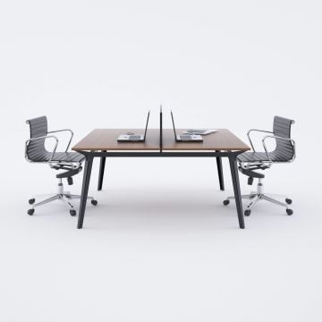 Nova İkili Çalışma Masası 120x140 - Ceviz