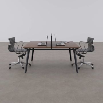 Nova İkili Çalışma Masası 120x140 - Ceviz