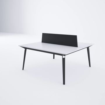 Nova İkili Çalışma Masası 140x140 - Beyaz