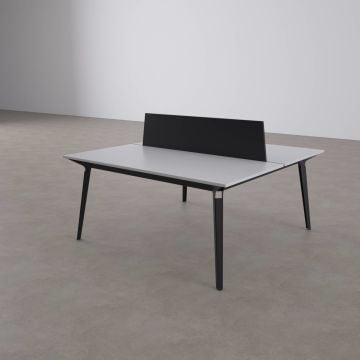 Nova İkili Çalışma Masası 140x140 - Beyaz